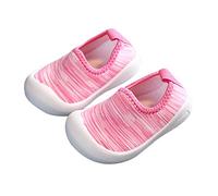 DEBAIJIA Zapatos para Niños 1-4T Bebés Caminata Zapatillas Niñas Suela Suave Malla Antideslizante TPR Material 25/26 EU Rosa (Tamaño Etiqueta 21) (XBX21-BT-TJ-PK-21M)