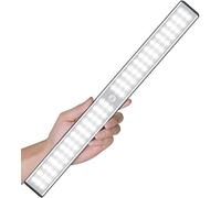 Debajo de las luces del gabinete, 78 luces de armario con sensor de movimiento LED, luces de armario recargables inalámbricas para armario, iluminación nocturna magnética adhesiva en cualquier lugar