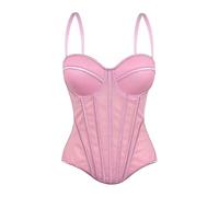 Débardeur sans Manches à Corsage en Avec Dentelle transparente Ceinture à la apparente Dans le DOS, idéal Pour sculpter la quotidien., rojo, A