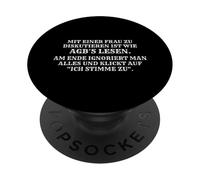 Debatir con una Mujer es como Leer los términos y Condiciones PopSockets PopGrip Adhesivo