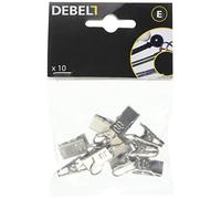 DEBEL Clips para Anillo 10 uds. Satén, Metal, Satinado, 12x8x1 cm