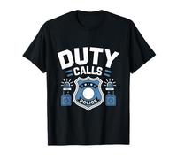 Deber llama al policía oficial de policía Departamento de policía Camiseta