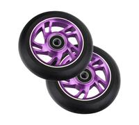Deberes, rueda de monopatín de 100mm, rueda de patinete, tecnología de rodamiento antibloqueo, neumáticos de PU, llantas de aleación de aluminio, deslizamientos suaves, patinete de PU