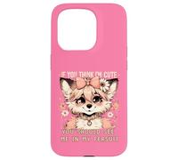 Deberías verme en mi Fursuit Coquette Furry Fursona Fox Carcasa para iPhone 15 Pro