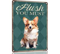 Debes Tirar De La Cadena - Corgi Letreros Metal Estaño Impresión Arte Cartel De Hojalata Arte Cartel Metal para Habitación Club Hogar 20X30 Cm