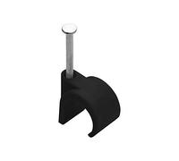 DEBFLEX 700466 Grapas para Cable Ø 16 A 19 Mm Negro Bolsa De 50, Set Piezas