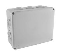 DEBFLEX - Caja de Derivación Estanca IP55 - Para Conexión Segura de Cables - Se Fija en la Pared en Superficie - Gris - 220 x 170 x 90 mm