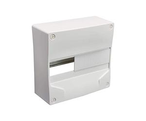 DEBFLEX - Caja Eléctrica Vacía - Cuadro Eléctrico 1 Fila/13 Módulos - Para Equipar - Bloques de 5 Conexiones - Montaje Superficial - Blanca - 230 x 232 x 94 mm