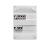 DEBFLEX - Caja preequipada 2 filas 1xID 40A tipo A, 1xID 63A tipo AC, 2x10A, Paneles montados - Armarios modulares - Interiores pre-empalmados - 707648