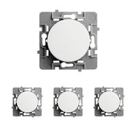 DEBFLEX - Casual Evo - Interruptor Conmutador Completo - Interruptor de Pared Redondo - Diseño Sobrio - Fácil de Instalar - ABS - Instalación Empotrada - Blanco - 76 x 76 x 34 mm (Paquete de 4)