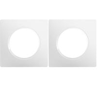 DEBFLEX - Casual Evo - Placa de Acabado - Tapa para Enchufes e Interruptores - 1 Estación - Remplazable - ABS - Para Instalación Empotrada - Blanco Puro - 86 x 86 x 10 mm (Paquete de 2)