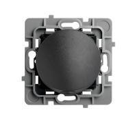 DEBFLEX - Casual Evo - Salida de Cables con Sujetacables - Para Ocultar el Cableado de Hornos y Radiadores - Personalizable - ABS - Instalación Empotrada - Negro - 74 x 74 x 36 mm