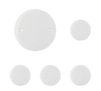 DEBFLEX D86 - Tapa redonda para caja de empotrar D67 sin tornillos (Paquete de 5)