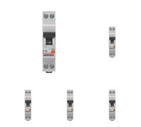 DEBFLEX - Disyuntor 10A Fase + Neutro 3KA - Módulo Cortocircuitos - Certificado NF - Instalación en Cuadro Eléctrico - Gris (Paquete de 5)