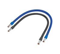 DEBFLEX - Terminales de Cable Preaislados - Conector Eléctrico - Juego de Cables de Conexión con Terminales Engarzados Azul Negro H07Vk 10 mm² 0,26M - Hilos de Cobre