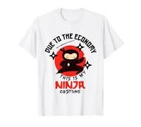 Debido a la economía, Este es mi Disfraz de Ninja Divertido Camiseta