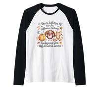 Debido a la inflación, Estas Son mis Vacaciones de Navidad de Acción de Gracias Camiseta Manga Raglan