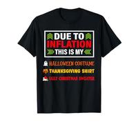 Debido a la inflación, Este es mi Divertido Disfraz de Halloween 2025 Divertido Camiseta