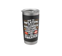 Debido a la inflación, este es mi divertido disfraz de Halloween de Navidad Vaso térmico de acero inoxidable de doble pared