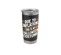 Debido a la inflación, este es mi divertido disfraz de Halloween Vaso térmico de acero inoxidable de doble pared