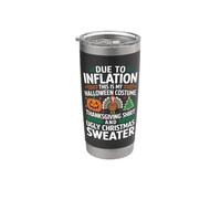 Debido a la inflación, este es mi divertido disfraz de Halloween Vaso térmico de acero inoxidable de doble pared