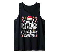 Debido a la inflación, Este es mi suéter Feo de Navidad Divertido Camiseta sin Mangas