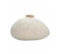 DEBIMY Bolso de mano de acrílico para mujer, elegante, con diseño de huevo, de mármol, para graduación, cóctel, fiesta, Perla