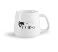 DEBINGY Bicchieri in ceramica per la casa Hobby della scuola di pesca （14oz/400ml） Il regalo ideale per la colazione, matrimoni, compleanni, regali per donne, festa del papà, mamma, ragazze, ragazzi