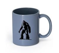 DEBINGY cerámica Taza de Café de Cerámica silueta yeti la criatura mítica bestia antigua solamente （11oz/320ml） Taza de cerámica para capuchino, té, leche Gris azulado