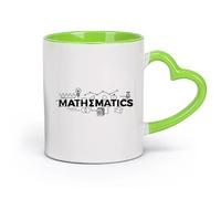 DEBINGY cerámica Taza de Café Logotipo de Matemáticas Educación Matemática Motivación Matemática （11oz/320ml） Café, té, latte, leche, cacao, zumo y otras bebidas calientes Verde