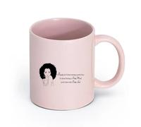 DEBINGY cerámica Taza de Cerámica Citas de belleza Salón La belleza es tener una mente y un alma hermosos Chica （11oz/320ml） Para cafetería o regalo Rosa