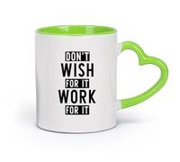 DEBINGY cerámica Taza de Cerámica Citas de gimnasia Esta es mi hora feliz Citas motivacionales poderosas Motivación para hacer ejercicio （11oz/320ml） Para hombres y mujeres Verde