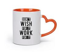 DEBINGY cerámica Taza de Cerámica Citas de gimnasia Esta es mi hora feliz Citas motivacionales poderosas Motivación para hacer ejercicio （11oz/320ml） Para hombres y mujeres Naranja