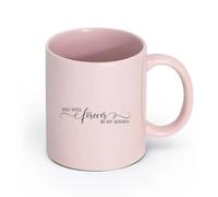 DEBINGY cerámica Taza de Cerámica para Café, Té y Cacao Siempre serás mi frase para siempre （11oz/320ml） para amantes del café, mejores amigos del trabajo, compañeros de trabajo y amigos Rosa
