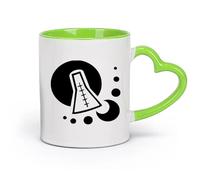 DEBINGY cerámica Taza de Cerámica para Regalo, Taza para Latte con Asa Facultad de Ciencias Químicas （11oz/320ml） Para Té, Café, Leche, Capuchino Verde