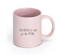 DEBINGY cerámica Taza de té Nunca fracasarás a menos que dejes de intentarlo. Citas de científicos. Citas inspiradoras. （11oz/320ml） Para espresso, juego de té Rosa