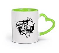 DEBINGY cerámica Taza de té o café original Citas de juegos Comer Dormir Videojuego Controlador Niño Niño （11oz/320ml） Para café, avena, té, fácil de limpiar Verde