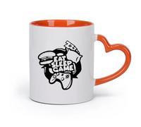 DEBINGY cerámica Taza de té o café original Citas de juegos Comer Dormir Videojuego Controlador Niño Niño （11oz/320ml） Para café, avena, té, fácil de limpiar Naranja