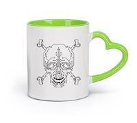 DEBINGY cerámica Tazas blancas Tecnología de placa de circuitos Computadora G ráneo Sala de juegos Área de juegos Videojugador Chip （11oz/320ml） Apto para lavavajillas Verde