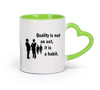DEBINGY cerámica Tazas con Asas Cómodas Motivación Trabajo en equipo Liderazgo Motivación Negocios （11oz/320ml） Tazas de cerámica para el hogar o el trabajo Verde
