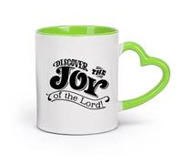 DEBINGY cerámica Tazas de café de porcelana Descubre la alegría del amor cristiano Versículos bíblicos Inicio （11oz/320ml） Apto para microondas Verde