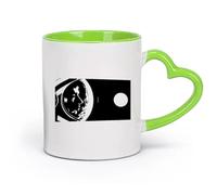 DEBINGY cerámica Tazas de Café, Té y Café Astronauta Astronauta Espacio Nave Espacial Universo Genial （11oz/320ml） Para té, café y bebidas calientes Verde