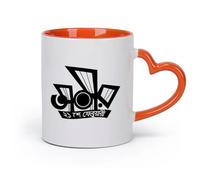 DEBINGY cerámica Tazas de Café, Té y Café Ekush-e Febrero Día Internacional de la Lengua Materna （11oz/320ml） Regalo único de oficina para mujeres y hombres Naranja