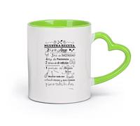 DEBINGY cerámica Tazas de Café, Té y Café Recetas Españolas Cocina Del Restaurante Nuestra Receta （11oz/320ml） Para bebidas calientes, latte, capuchino Verde