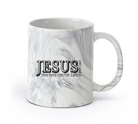 DEBINGY cerámica Tazas de Café y Té Versículos bíblicos cristianos Jesús Verdad Vida Jesús Religión Oración Vida cristiana （11oz/320ml） Restaurante, oficina Negro mármol