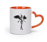 DEBINGY cerámica Tazas de Cerámica con Asas Antiguo Egipto Diosa egipcia Dioses egipcios Belleza egipcia （11oz/320ml） Para té, café y bebidas calientes Naranja