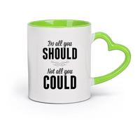 DEBINGY cerámica Tazas de Cerámica con Asas Cita motivacional: Haz todo lo que no puedes hacer （11oz/320ml） Café, té, latte, leche, cacao, zumo y otras bebidas calientes Verde