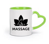 DEBINGY cerámica Tazas de gres para café y té Spa de Masajes Terapia de Relajación Salón de Belleza （11oz/320ml） Cappuccino, Latte Macchiato, té, espresso Verde