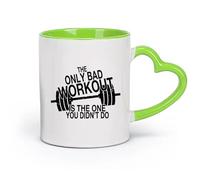 DEBINGY cerámica Tazas de porcelana Frases motivacionales de Gymnasium, barra, gimnasio, ejercicio, hazlo （11oz/320ml） Para café, avena, té, fácil de limpiar Verde