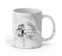 DEBINGY cerámica Tazas de té y café Citas sobre la lectura de libros Soy parte de todo lo que he leído Sala de lectura Biblioteca （11oz/320ml） Para el hogar o el trabajo Negro mármol